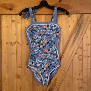 Serendipity Reversible Blue Floral Swimsuit